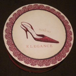 Rare Emily Adams Storage Round Box 15 inch round